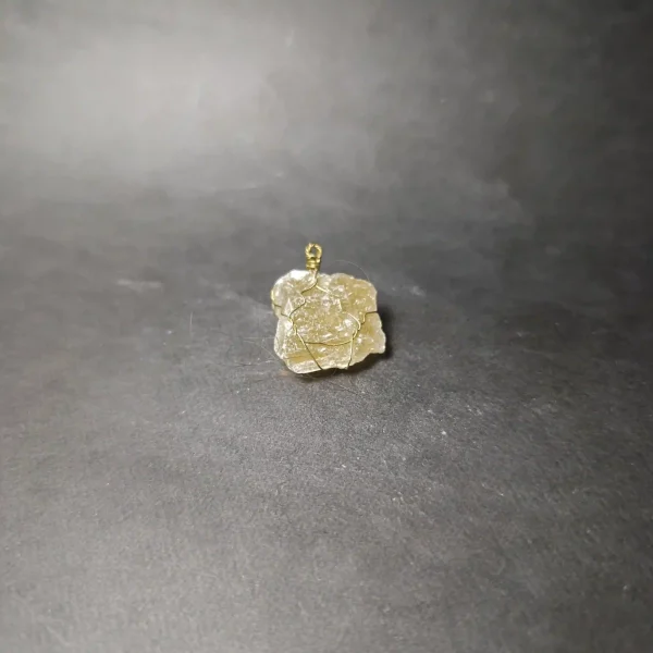 Yellow fluorite necklace glass