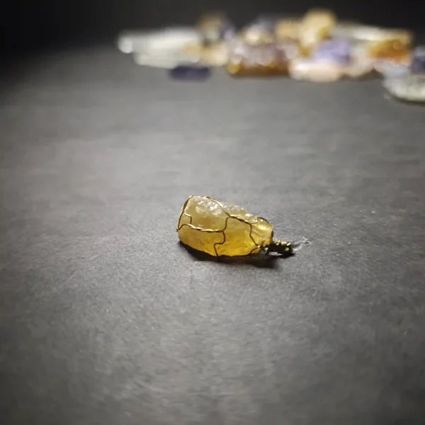 Yellow fluorite necklace iranian