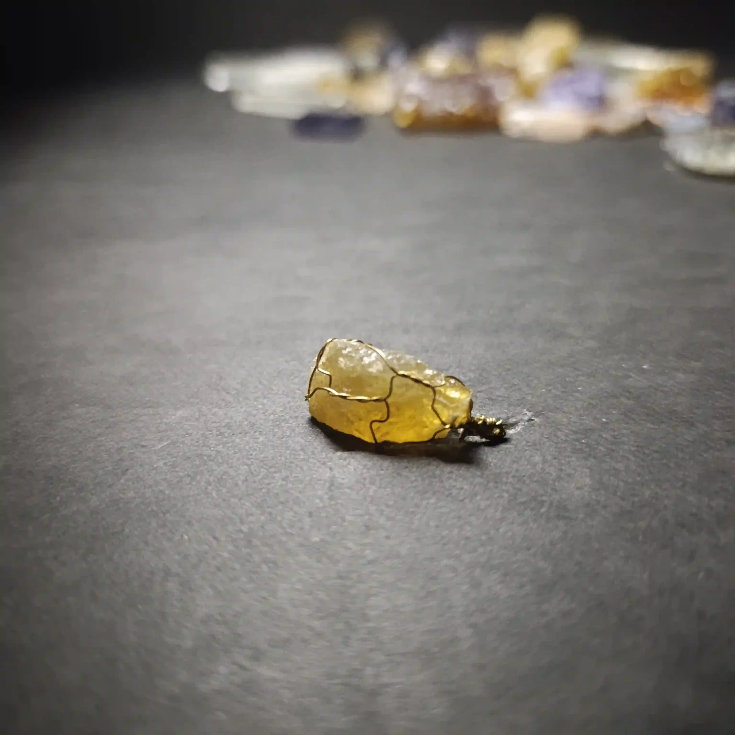 Yellow fluorite necklace iranian