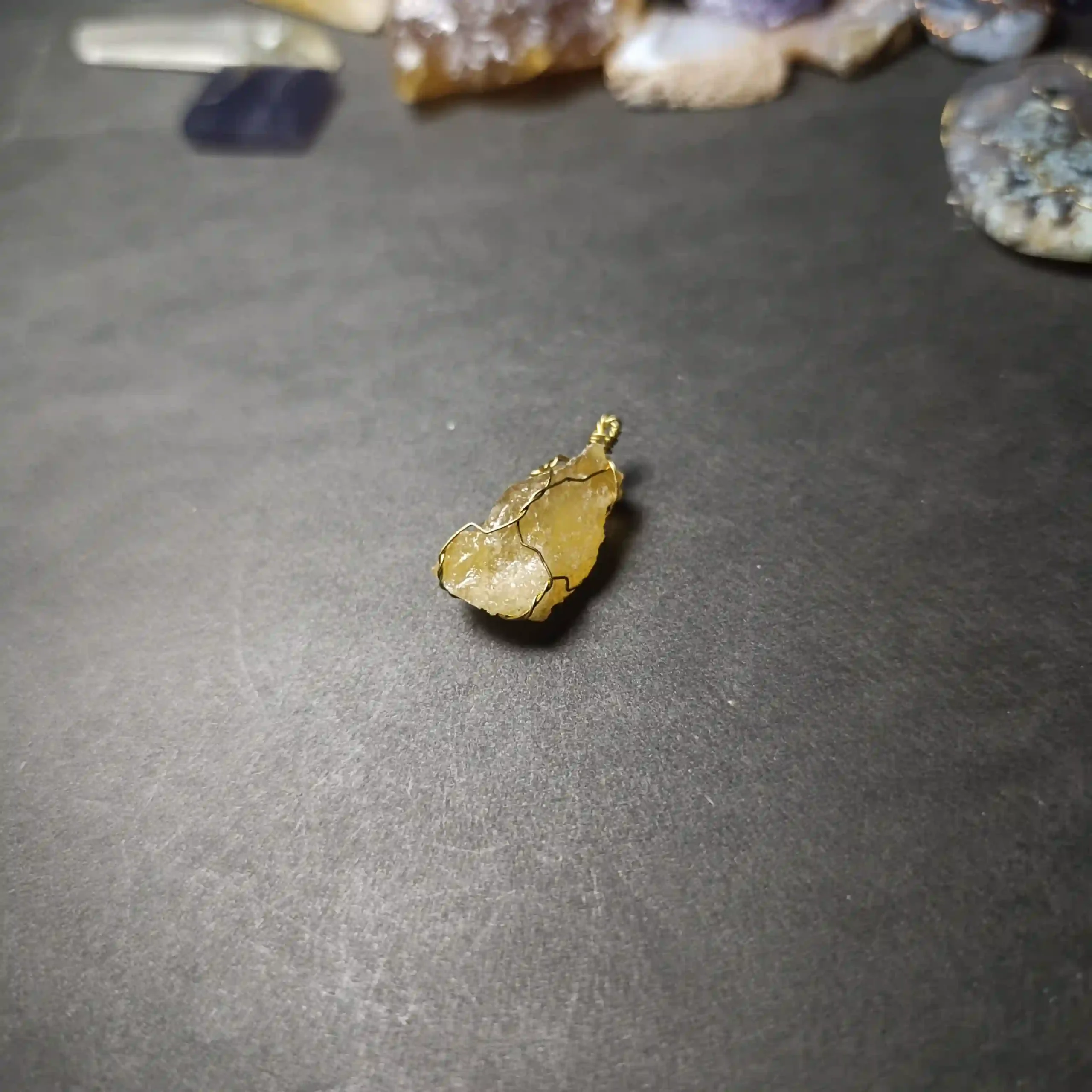 Yellow fluorite necklace iranian