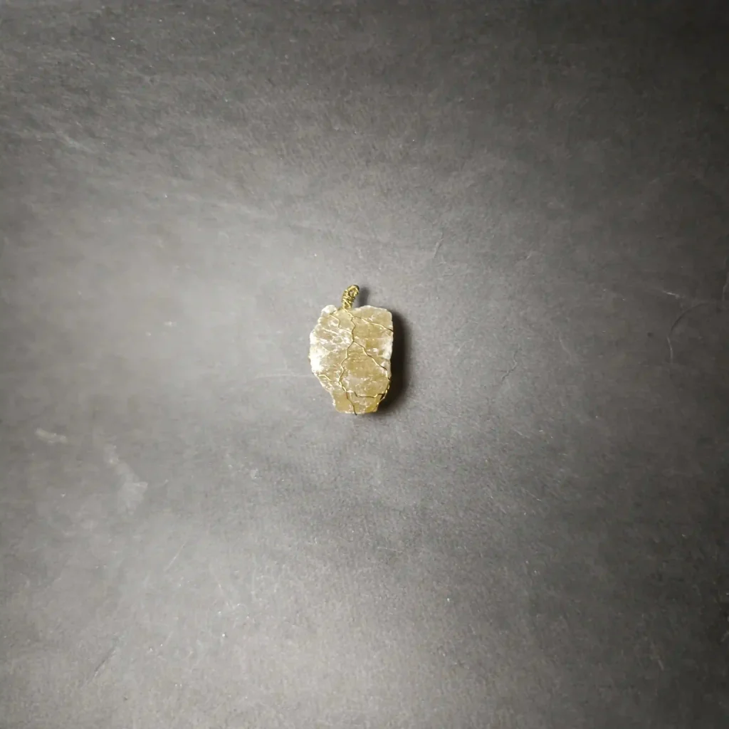 Yellow fluorite necklace