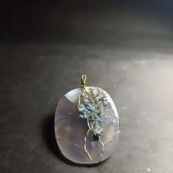 Seven-color single-tree spring agate necklace