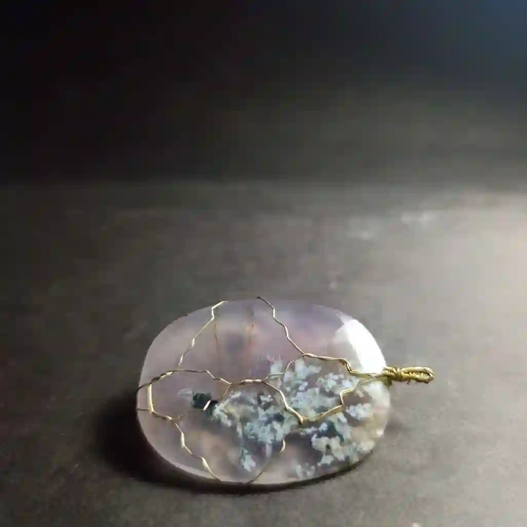 Seven-color single-tree spring agate necklace