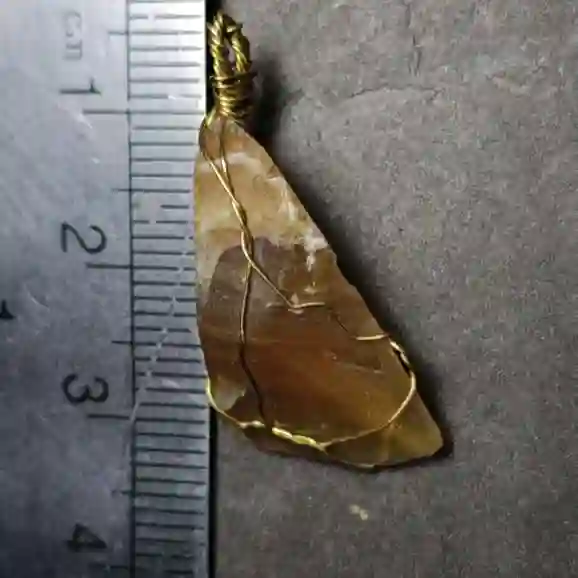 Fancy cut yellow fluorite necklace