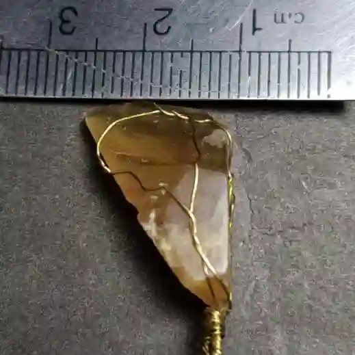 Fancy cut yellow fluorite necklace