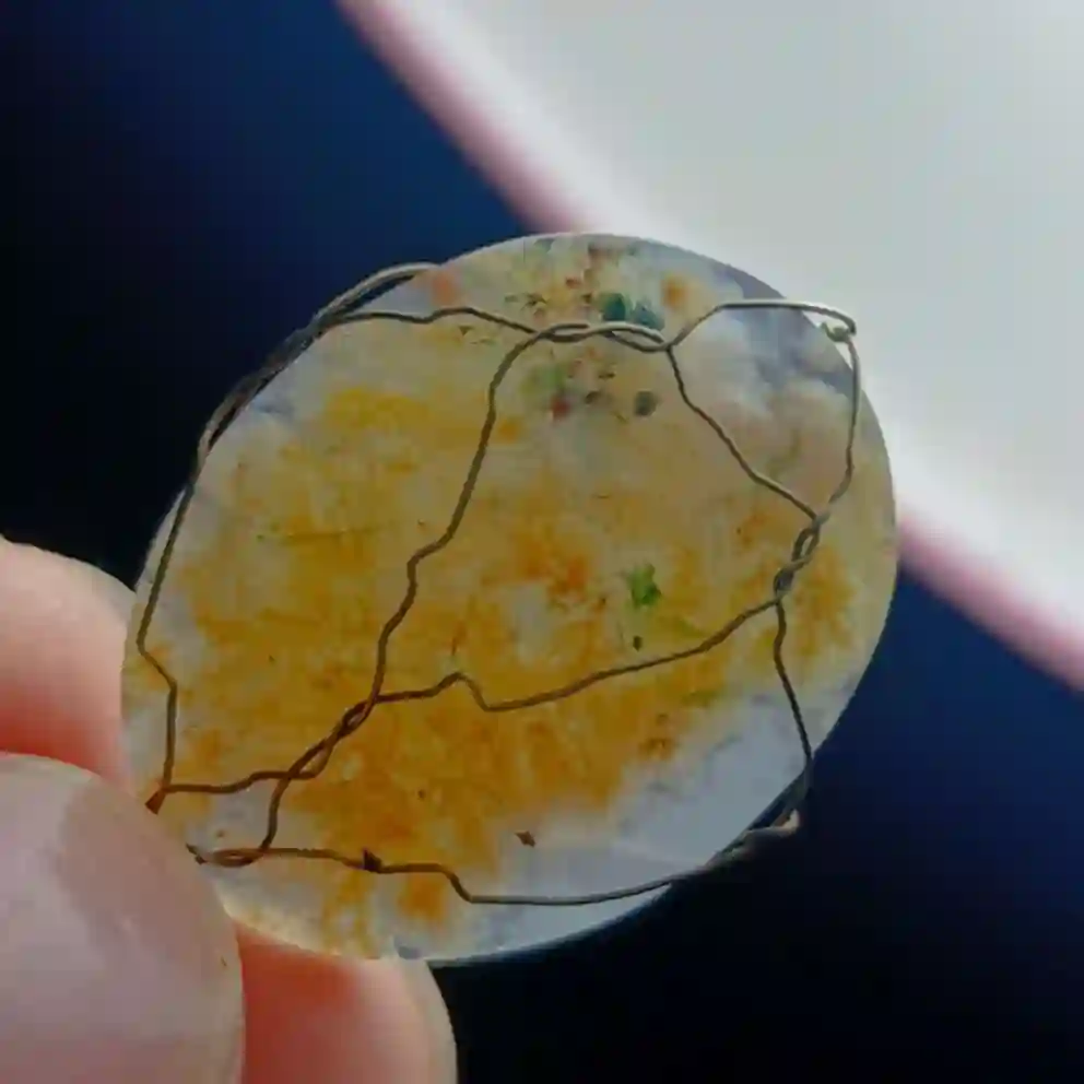 Seven-color glass agate necklace