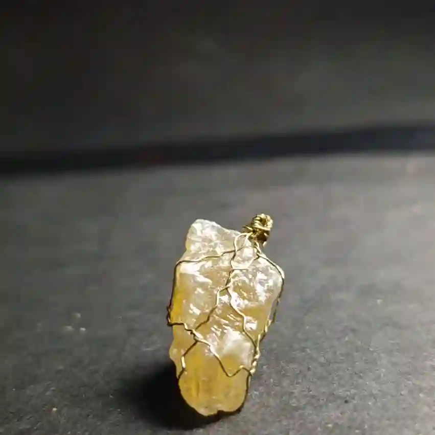 Iranian yellow fluorite necklace