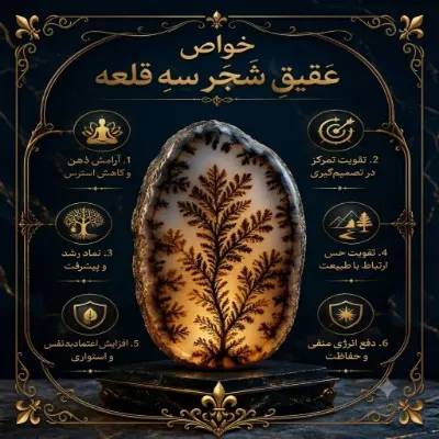 خواص شگفت انگیز عقیق شجر سه قلعه