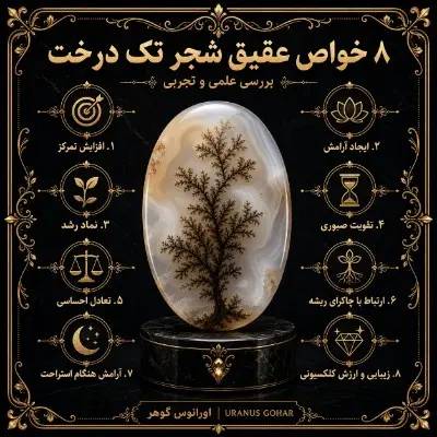 8 خواص عقیق شجر تک درخت